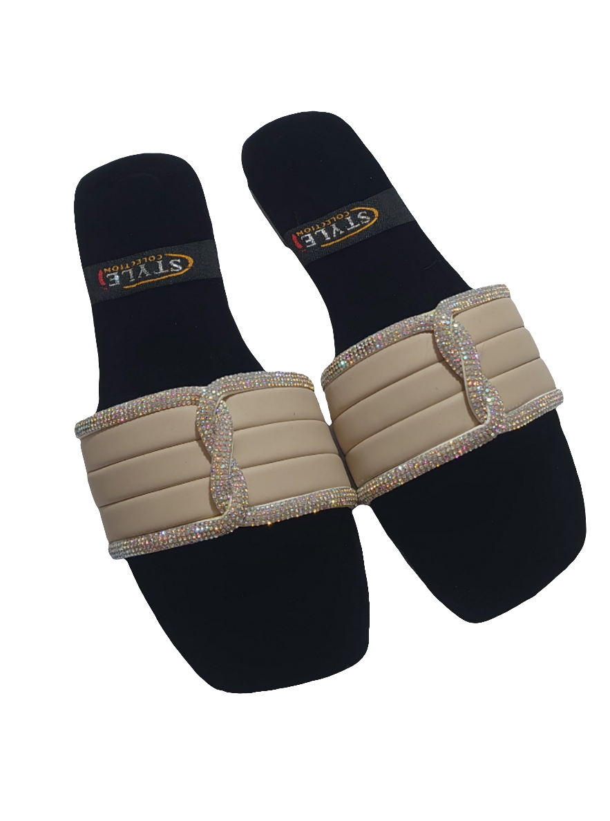 Lather mash flat shoes