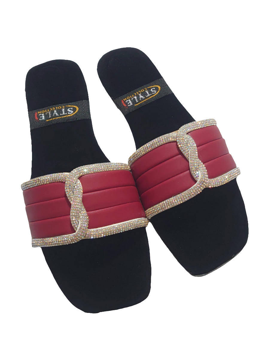 Lather mash flat shoes